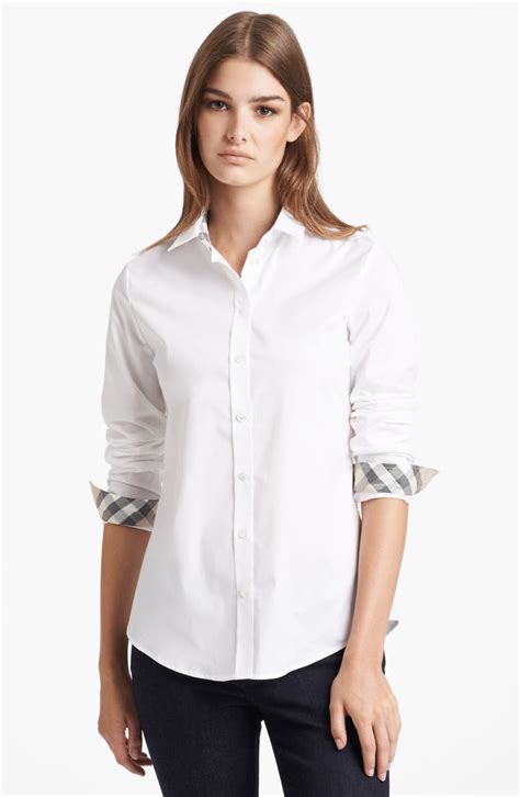 burberry oxford button down|Burberry button down shirt women.